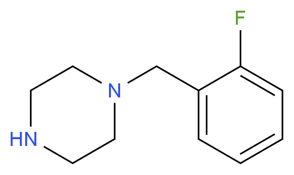 1-(2-Fluoro-benzyl)-piperazine_分子结构_CAS_)