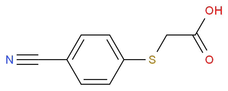 2-[(4-cyanophenyl)sulfanyl]acetic acid_分子结构_CAS_)