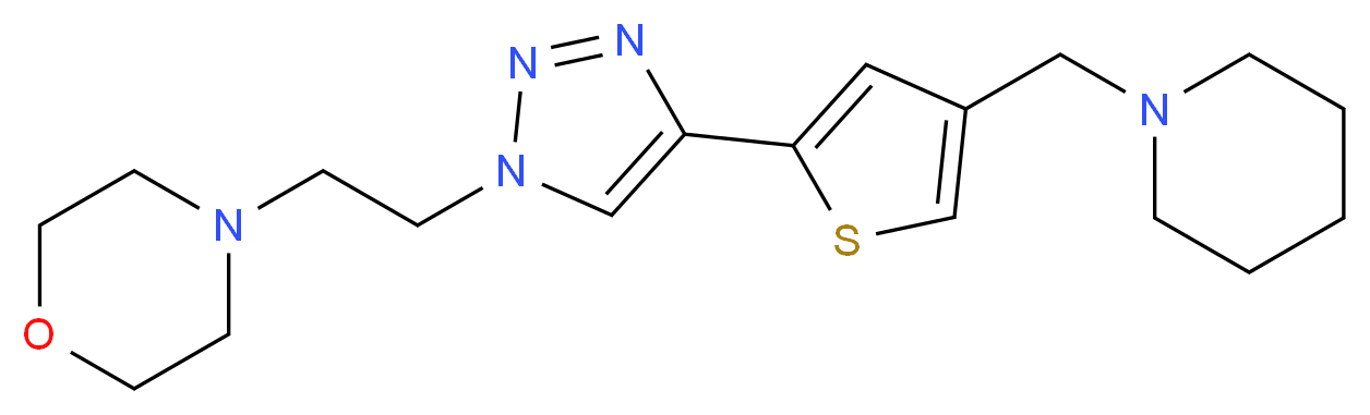 4-(2-{4-[4-(piperidin-1-ylmethyl)-2-thienyl]-1H-1,2,3-triazol-1-yl}ethyl)morpholine_分子结构_CAS_)