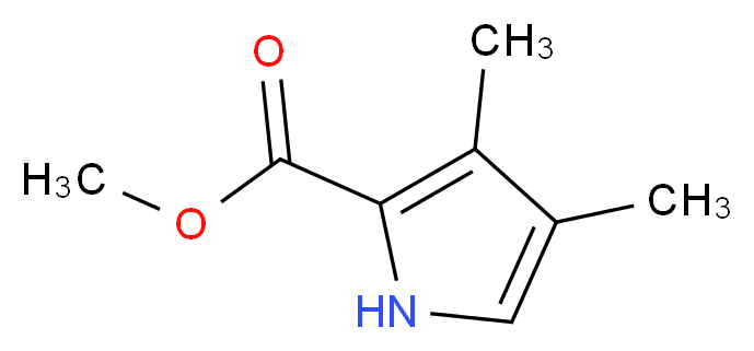 methyl 3,4-dimethyl-1H-pyrrole-2-carboxylate_分子结构_CAS_50634-33-8