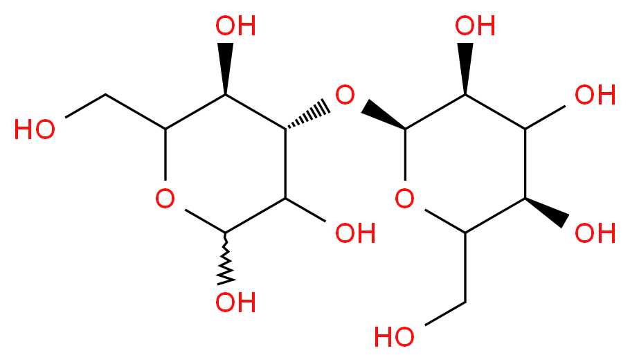 (4S,5R)-6-(hydroxymethyl)-4-{[(2S,3S,5R)-3,4,5-trihydroxy-6-(hydroxymethyl)oxan-2-yl]oxy}oxane-2,3,5-triol_分子结构_CAS_23745-85-9