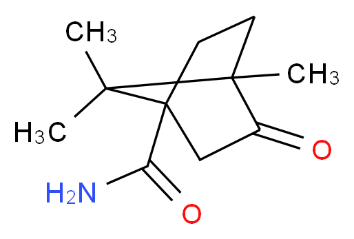 4,7,7-trimethyl-3-oxobicyclo[2.2.1]heptane-1-carboxamide_分子结构_CAS_55784-68-4)