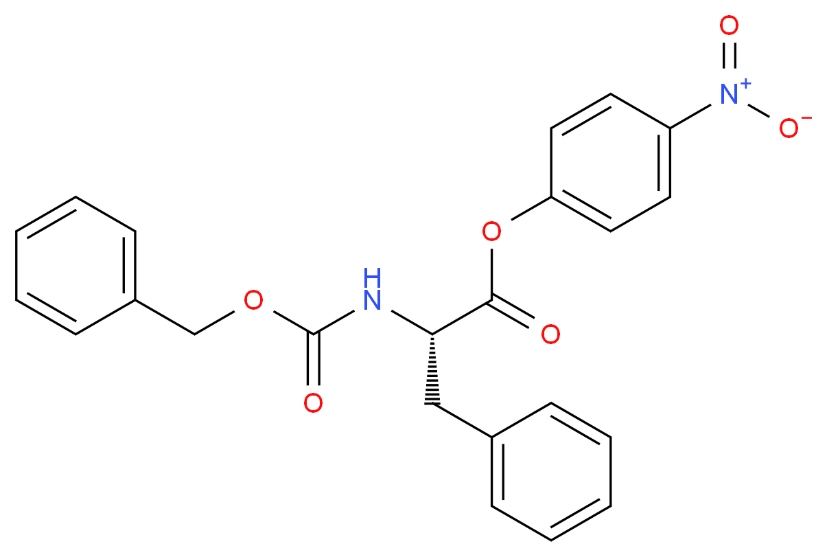 4-nitrophenyl (2S)-2-{[(benzyloxy)carbonyl]amino}-3-phenylpropanoate_分子结构_CAS_2578-84-9