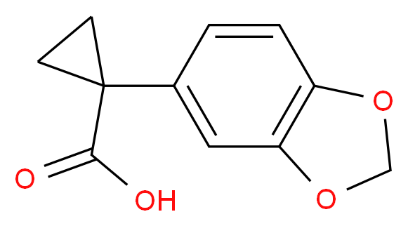 1-(2H-1,3-benzodioxol-5-yl)cyclopropane-1-carboxylic acid_分子结构_CAS_862574-89-8