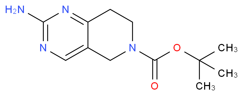 6-Boc-2-amino-7,8-dihydro-5H-pyrido[4,3-d]pyrimidine_分子结构_CAS_869198-95-8)