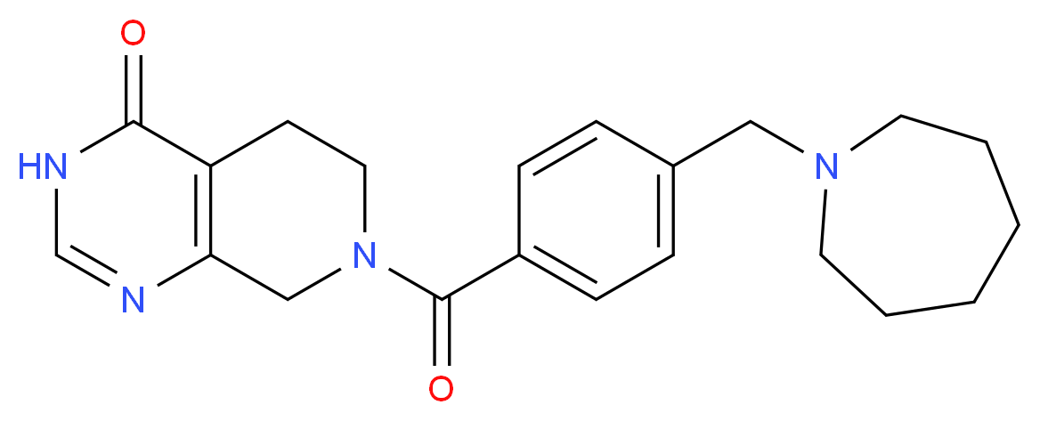 7-[4-(azepan-1-ylmethyl)benzoyl]-5,6,7,8-tetrahydropyrido[3,4-d]pyrimidin-4(3H)-one_分子结构_CAS_)