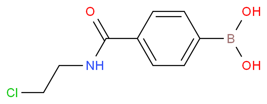 4-(2-氯乙基氨甲酰)苯硼酸_分子结构_CAS_874460-05-6)