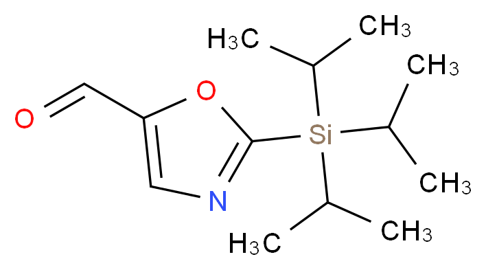 2-(三异丙基硅基)噁唑-5-甲醛_分子结构_CAS_869542-45-0)