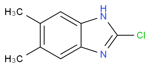 2-chloro-5,6-dimethyl-1H-1,3-benzodiazole_分子结构_CAS_39791-96-3