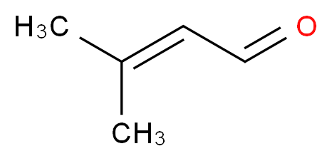 3-methylbut-2-enal_分子结构_CAS_107-86-8