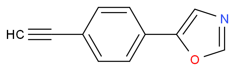 5-(4-Ethynylphenyl)-1,3-oxazole 97%_分子结构_CAS_501944-63-4)