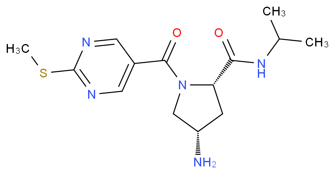 (4S)-4-amino-N-isopropyl-1-{[2-(methylthio)pyrimidin-5-yl]carbonyl}-L-prolinamide_分子结构_CAS_)