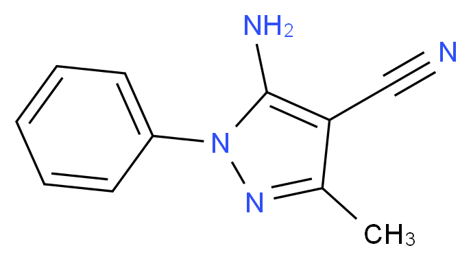 5-AMino-3-Methyl-1-phenyl-1H-pyrazole-4-carbonitrile_分子结构_CAS_5346-56-5)