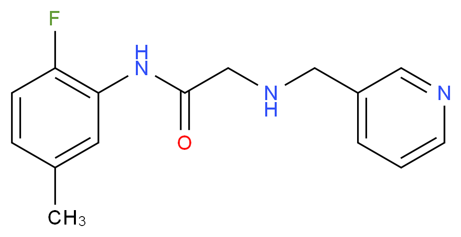 N-(2-fluoro-5-methylphenyl)-2-[(pyridin-3-ylmethyl)amino]acetamide_分子结构_CAS_)