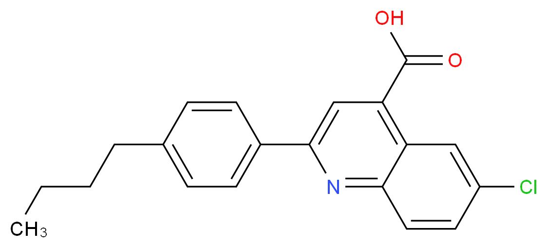2-(4-Butylphenyl)-6-chloroquinoline-4-carboxylic acid_分子结构_CAS_)