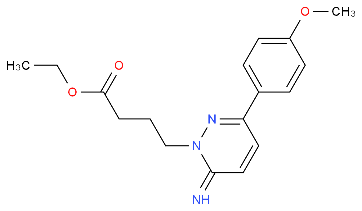 ethyl 4-[6-imino-3-(4-methoxyphenyl)-1,6-dihydropyridazin-1-yl]butanoate_分子结构_CAS_763886-63-1