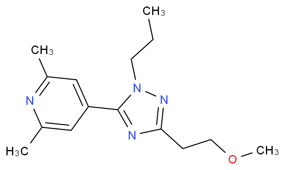 4-[3-(2-methoxyethyl)-1-propyl-1H-1,2,4-triazol-5-yl]-2,6-dimethylpyridine_分子结构_CAS_)