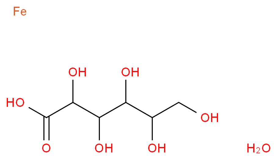 2,3,4,5,6-pentahydroxyhexanoic acid hydrate iron_分子结构_CAS_22830-45-1