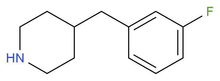 4-[(3-fluorophenyl)methyl]piperidine_分子结构_CAS_202126-85-0