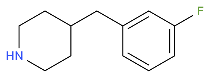 4-(3-FLUORO-BENZYL)-PIPERIDINE_分子结构_CAS_202126-85-0)