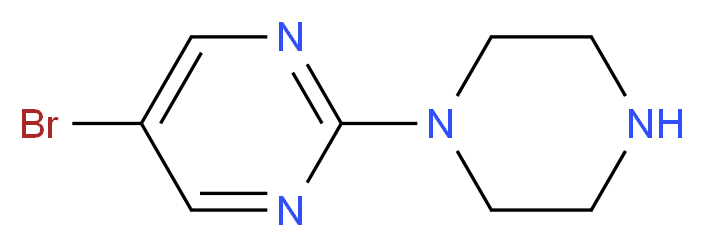 5-bromo-2-(piperazin-1-yl)pyrimidine_分子结构_CAS_99931-82-5