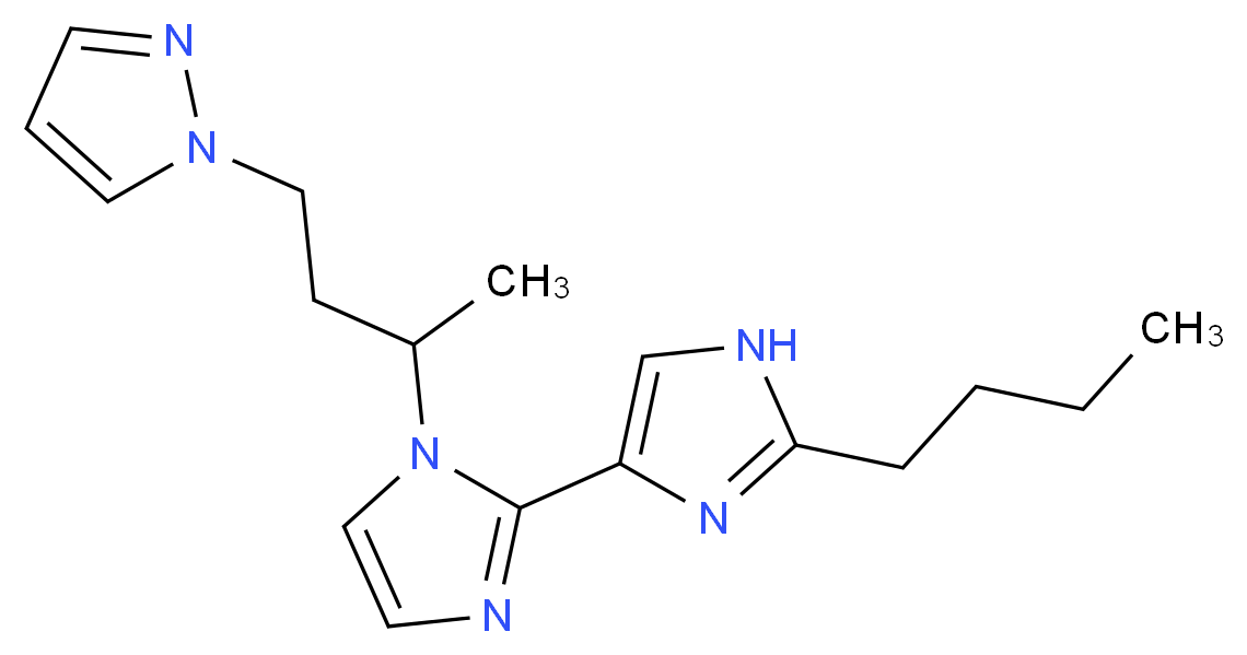 2'-butyl-1-[1-methyl-3-(1H-pyrazol-1-yl)propyl]-1H,1'H-2,4'-biimidazole_分子结构_CAS_)