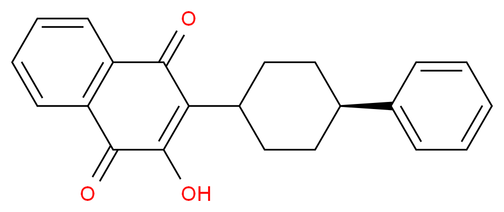 2-hydroxy-3-(4-phenylcyclohexyl)-1,4-dihydronaphthalene-1,4-dione_分子结构_CAS_92458-44-1