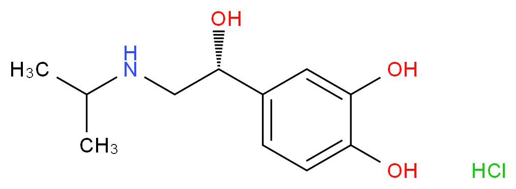 4-[(1R)-1-hydroxy-2-[(propan-2-yl)amino]ethyl]benzene-1,2-diol hydrochloride_分子结构_CAS_5984-95-2
