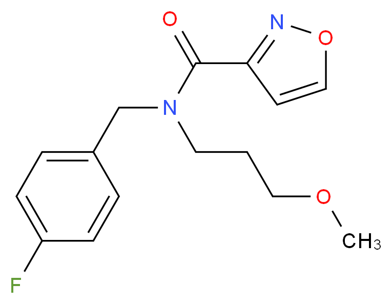N-(4-fluorobenzyl)-N-(3-methoxypropyl)isoxazole-3-carboxamide_分子结构_CAS_)