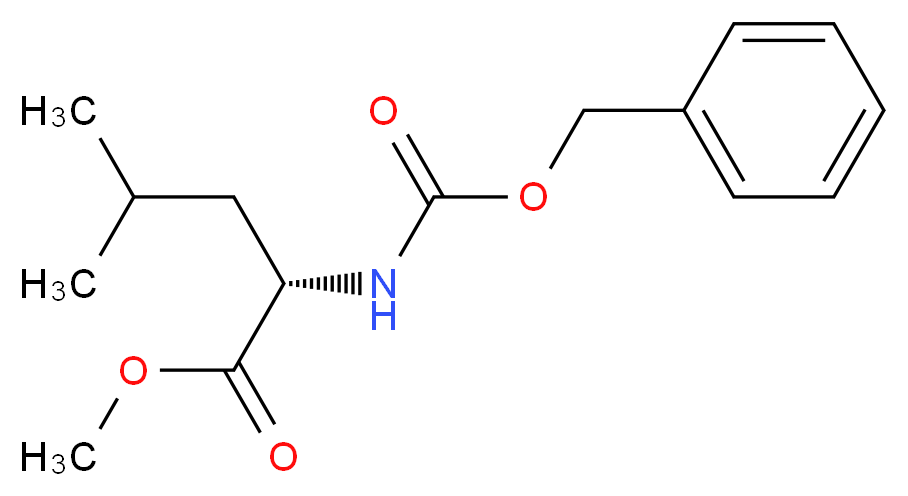 (S)-Methyl 2-(((benzyloxy)carbonyl)amino)-4-methylpentanoate_分子结构_CAS_51021-87-5)