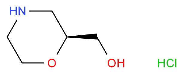 (S)-(2-Hydroxymethyl)morpholine hydrochloride_分子结构_CAS_1313584-92-7)