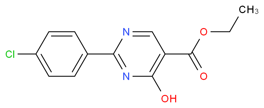 ethyl 2-(4-chlorophenyl)-4-hydroxypyrimidine-5-carboxylate_分子结构_CAS_56406-33-8)