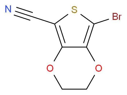 7-bromo-2H,3H-thieno[3,4-b][1,4]dioxine-5-carbonitrile_分子结构_CAS_88450-59-9