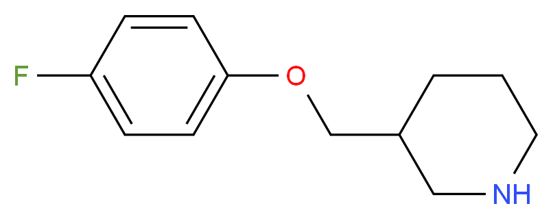 3-(4-fluorophenoxymethyl)piperidine_分子结构_CAS_142220-38-0