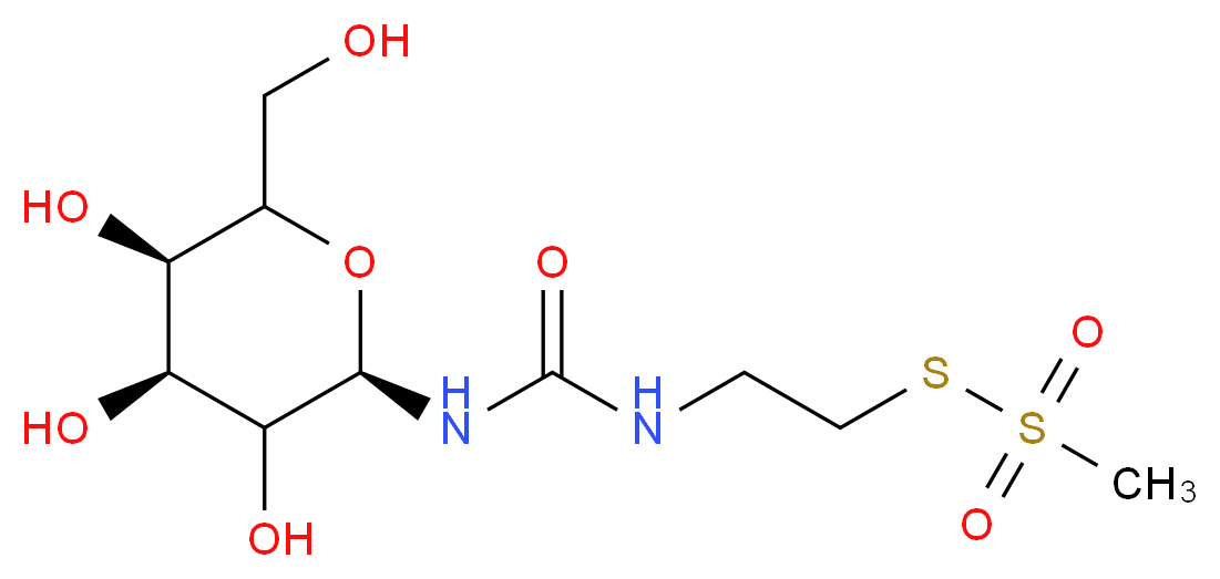 N-β-D-Galactopyranosyl-N'-[(2-methanethiosulfonyl)ethyl]urea_分子结构_CAS_550325-50-3)
