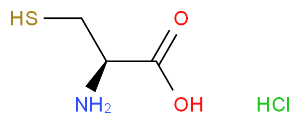 (2R)-2-amino-3-sulfanylpropanoic acid hydrochloride_分子结构_CAS_52-89-1