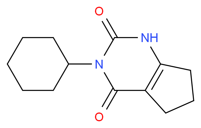 3-cyclohexyl-1H,2H,3H,4H,5H,6H,7H-cyclopenta[d]pyrimidine-2,4-dione_分子结构_CAS_2164-08-1