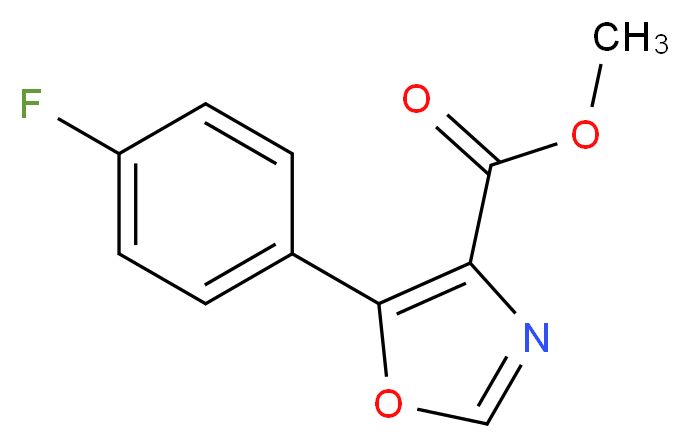Methyl 5-(4-fluorophenyl)oxazole-4-carboxylate_分子结构_CAS_89204-90-0)