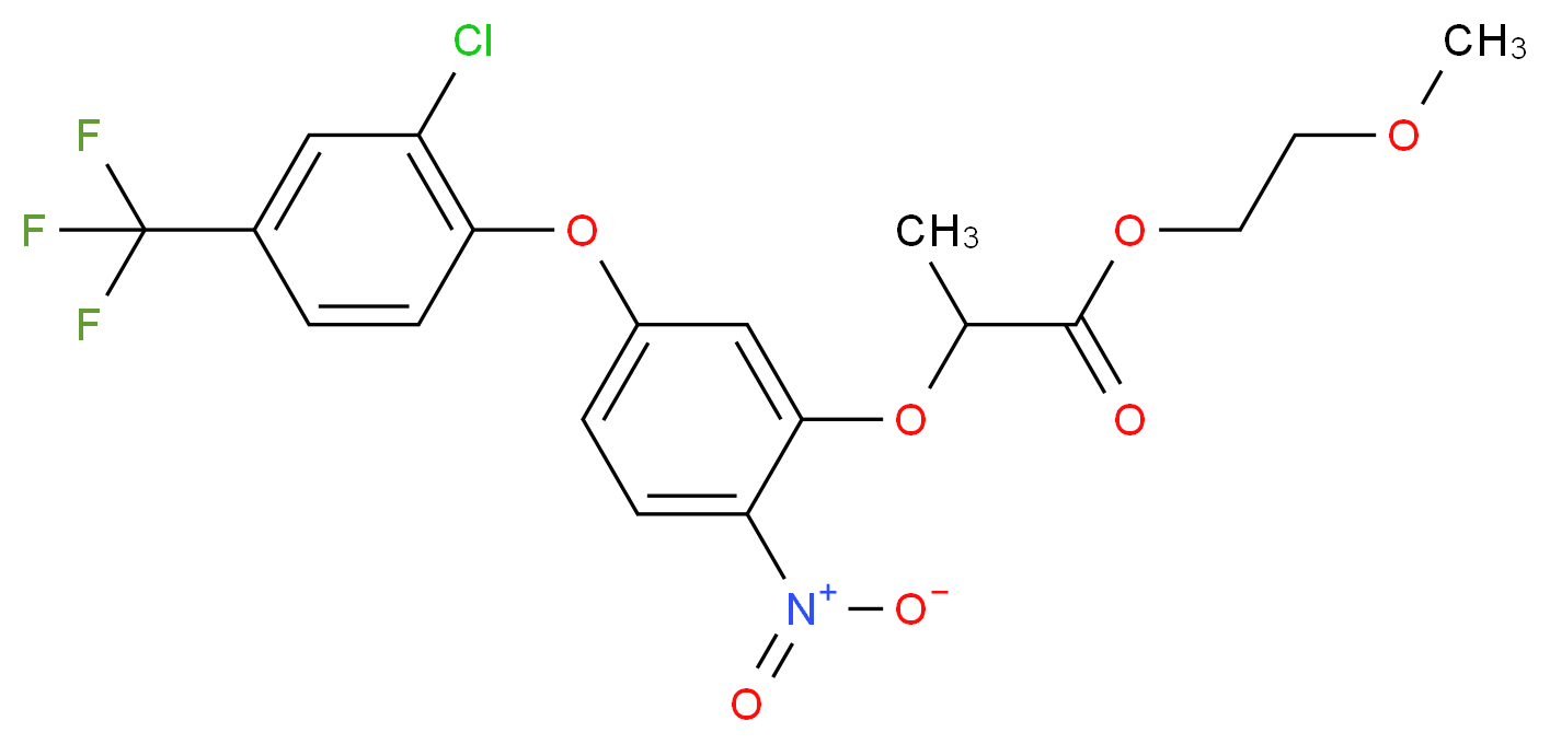 2-Methoxyethyl 2-{5-[2-chloro-4-(trifluoromethyl)-phenoxy]-2-nitrophenoxy}propanoate_分子结构_CAS_)