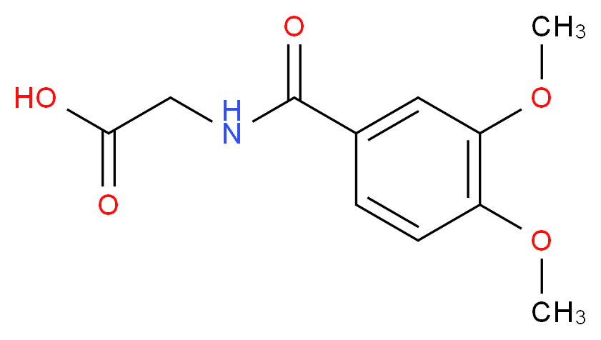 2-(3,4-dimethoxybenzamido)acetic acid_分子结构_CAS_)