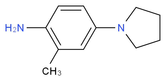 2-Methyl-4-(1-pyrrolidinyl)aniline_分子结构_CAS_143525-69-3)