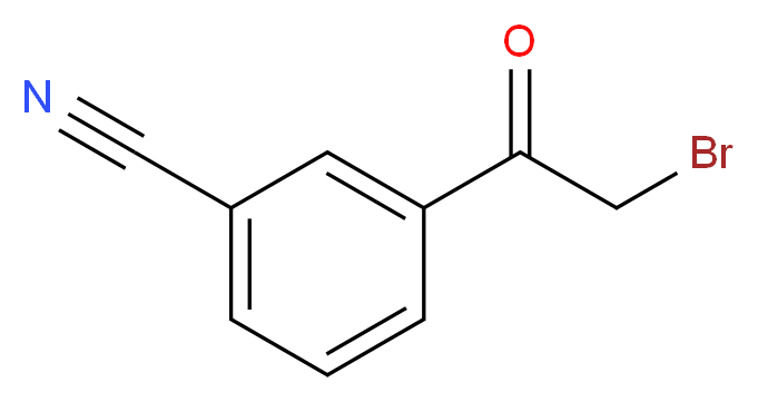 3-(2-Bromoacetyl)benzenecarbonitrile_分子结构_CAS_50916-55-7)