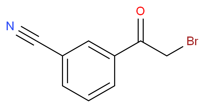 3-(2-bromoacetyl)benzonitrile_分子结构_CAS_50916-55-7