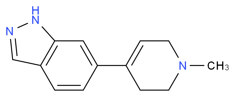 6-(1-methyl-1,2,3,6-tetrahydropyridin-4-yl)-1H-indazole_分子结构_CAS_885272-32-2