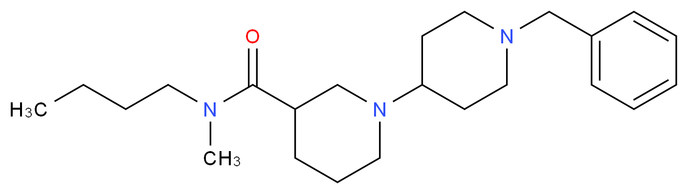 1'-benzyl-N-butyl-N-methyl-1,4'-bipiperidine-3-carboxamide_分子结构_CAS_)
