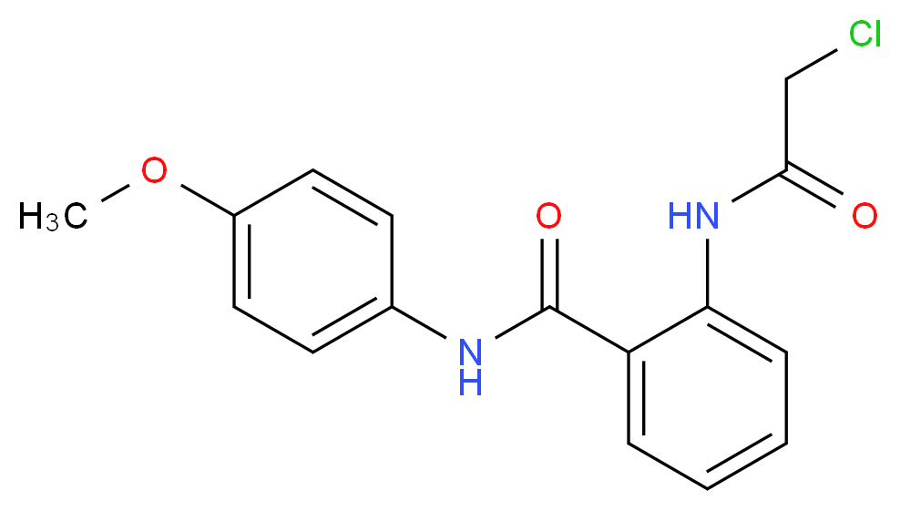 2-(2-chloroacetamido)-N-(4-methoxyphenyl)benzamide_分子结构_CAS_22312-68-1