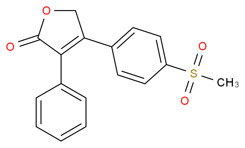 4-(4-methanesulfonylphenyl)-3-phenyl-2,5-dihydrofuran-2-one_分子结构_CAS_N/A