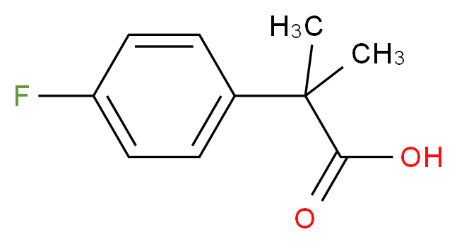 2-(4-Fluorophenyl)-2-methylpropanoic acid_分子结构_CAS_93748-19-7)