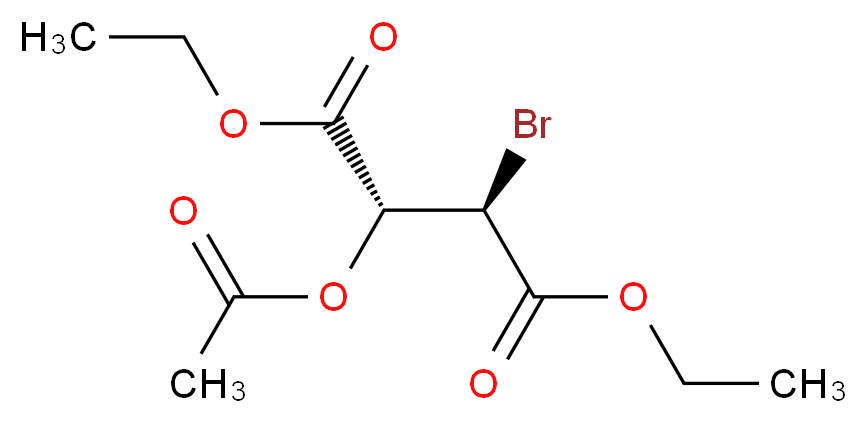 1,4-diethyl (2R,3R)-2-(acetyloxy)-3-bromobutanedioate_分子结构_CAS_74213-59-5