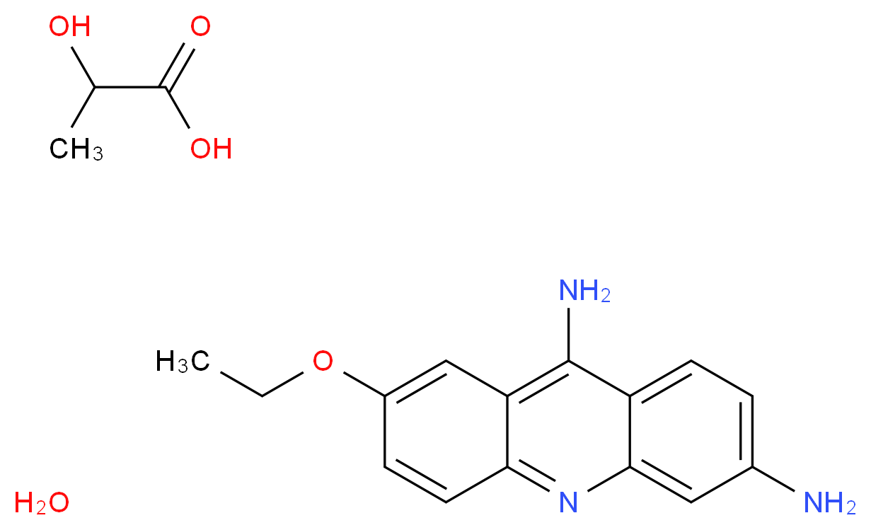 6,9-DIAMINO-2-ETHOXYACRIDINE LACTATE MONOHYDRATE_分子结构_CAS_1837-57-6)